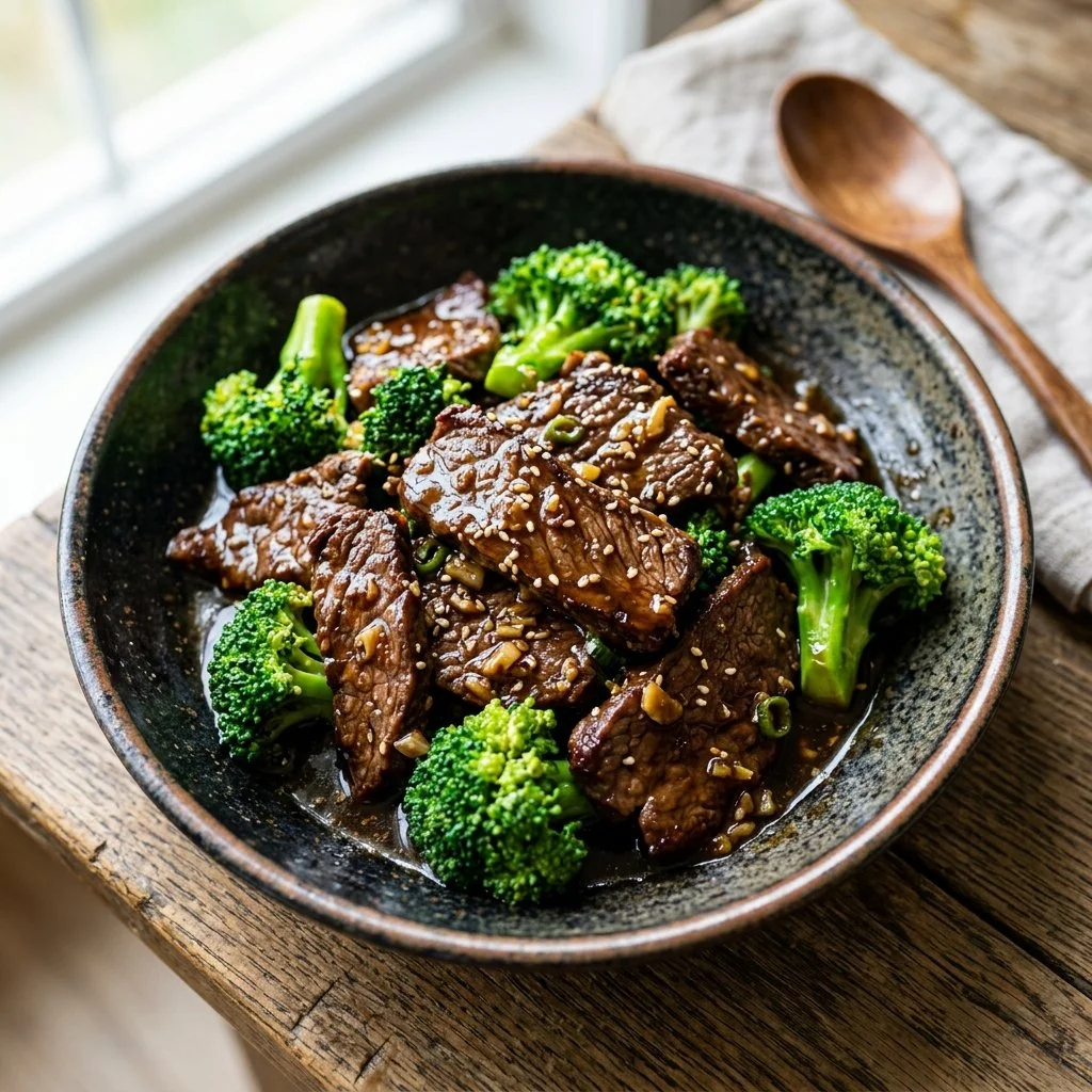 Delicious Beef and Broccoli stir-fry served on a plate with vibrant colors.