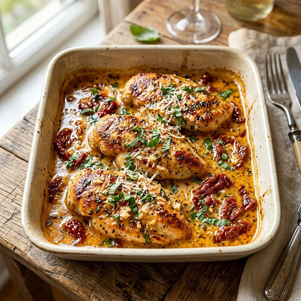 Delicious Marry Me Chicken recipe with creamy sauce and herbs