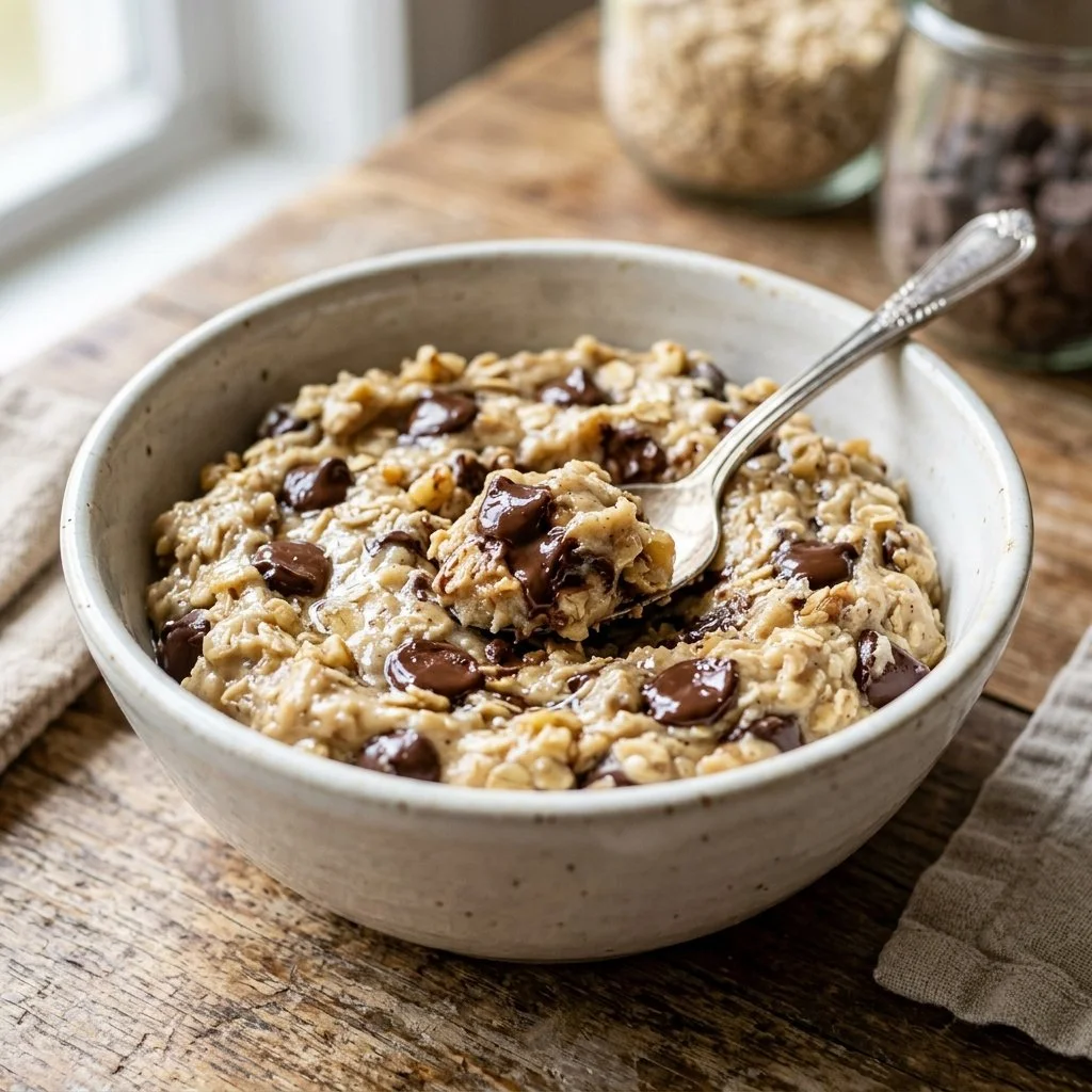 Delicious Greek yogurt cookie dough ready to be enjoyed.