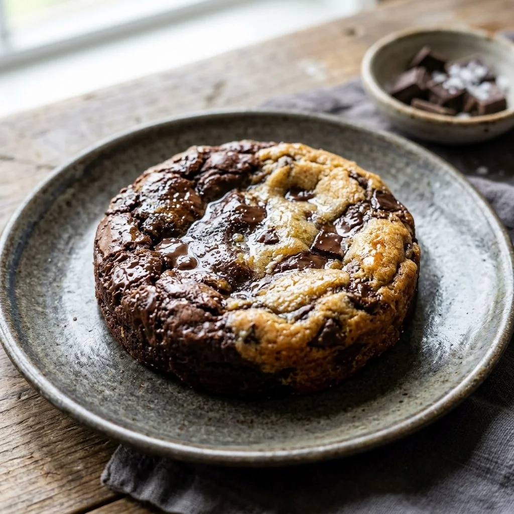 Delicious homemade brookies brownie cookies on a plate.