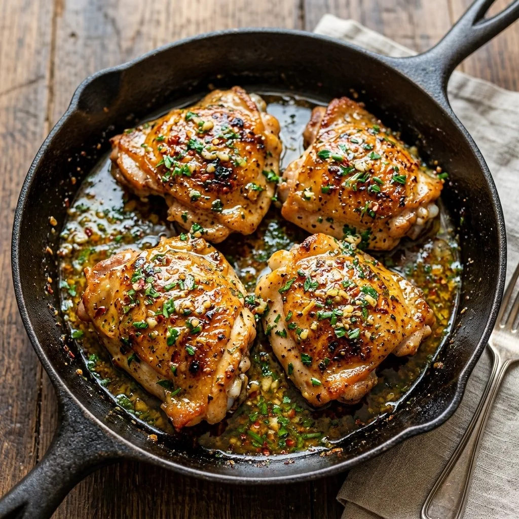 Delicious Cowboy Butter Chicken dish served in a rustic style.