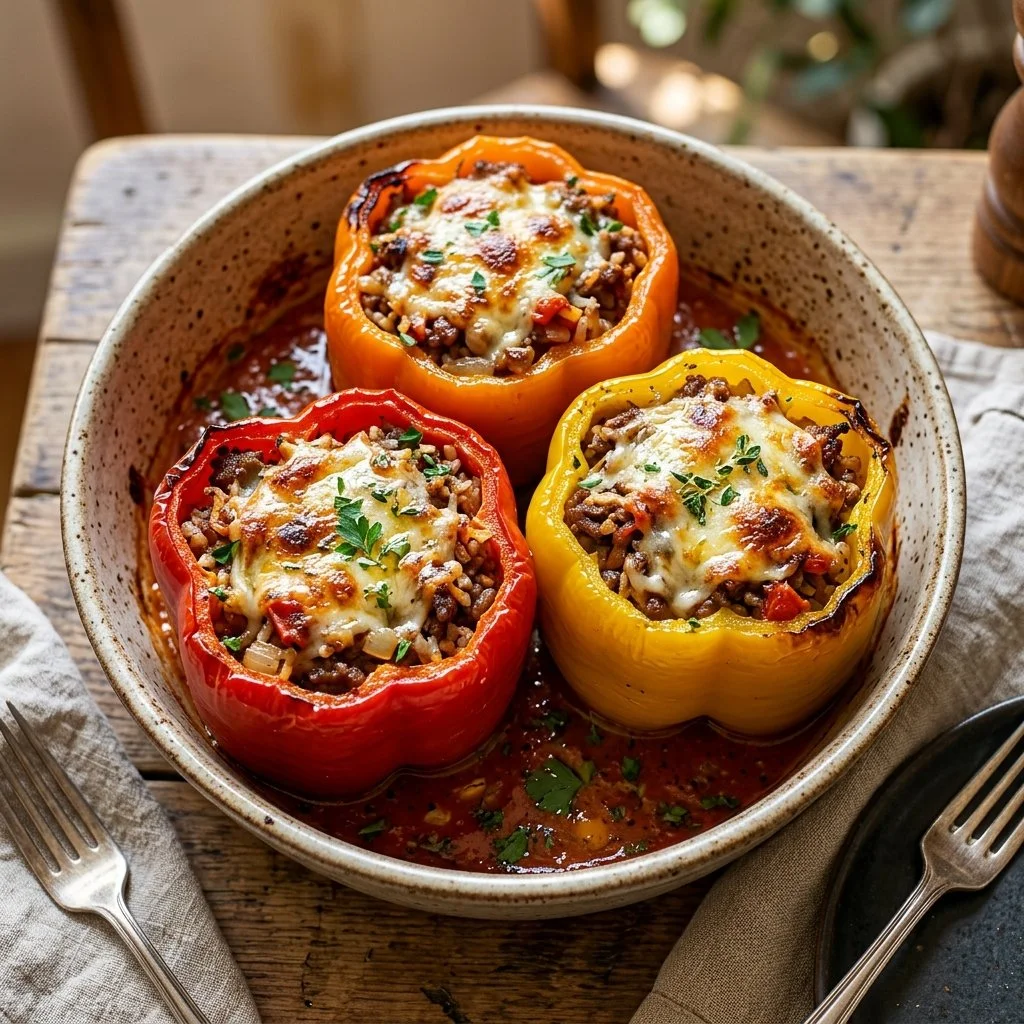 Delicious stuffed bell peppers filled with savory ingredients